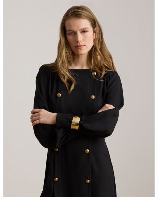 Double Breasted Georgette Dress - thumbnail 3