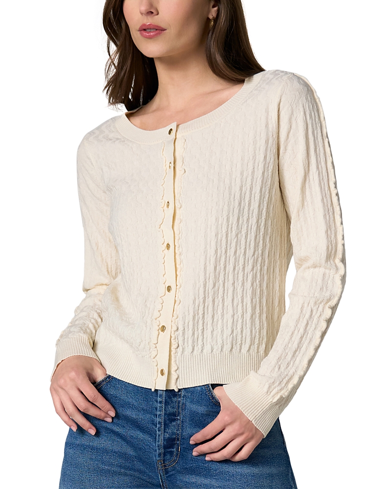 Liverpool Los Angeles Textured Ruffled Cardigan