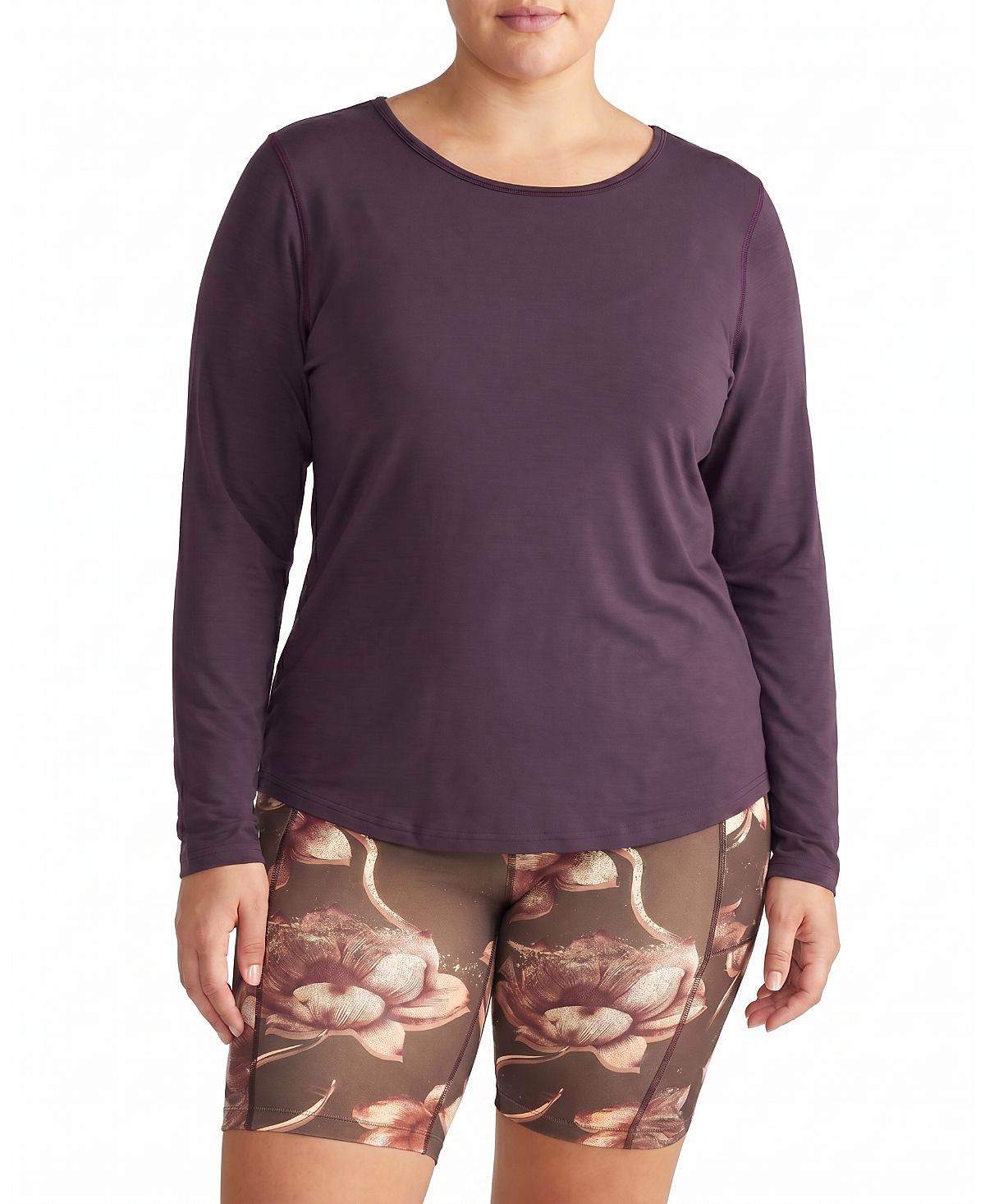 Universal Standard Women's Plus Mia Long Sleeve Movement Tee