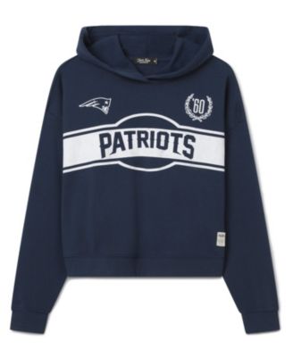 Junk Food Clothing Women's New England Patriots Oversized Crop Hoodie