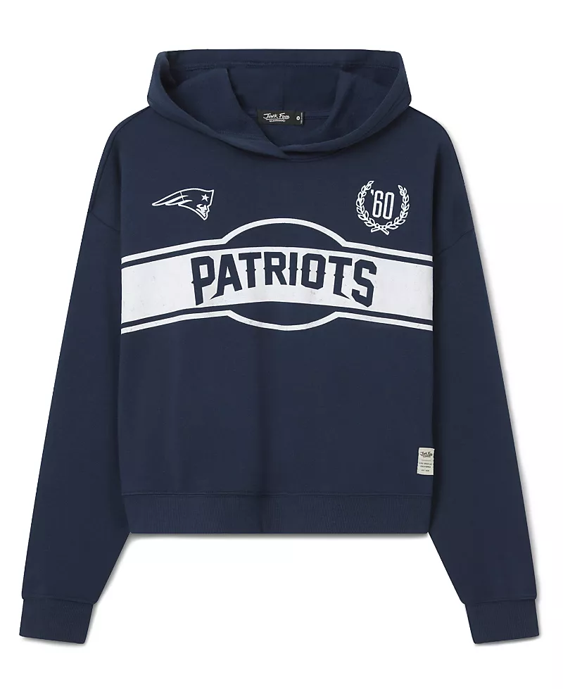 Junk Food Clothing Women's New England Patriots Oversized Crop Hoodie