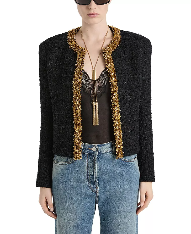 Balmain Embroidered Tweed Jacket