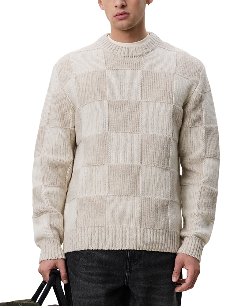 Les Deux Loose Fit Check Knit Sweater