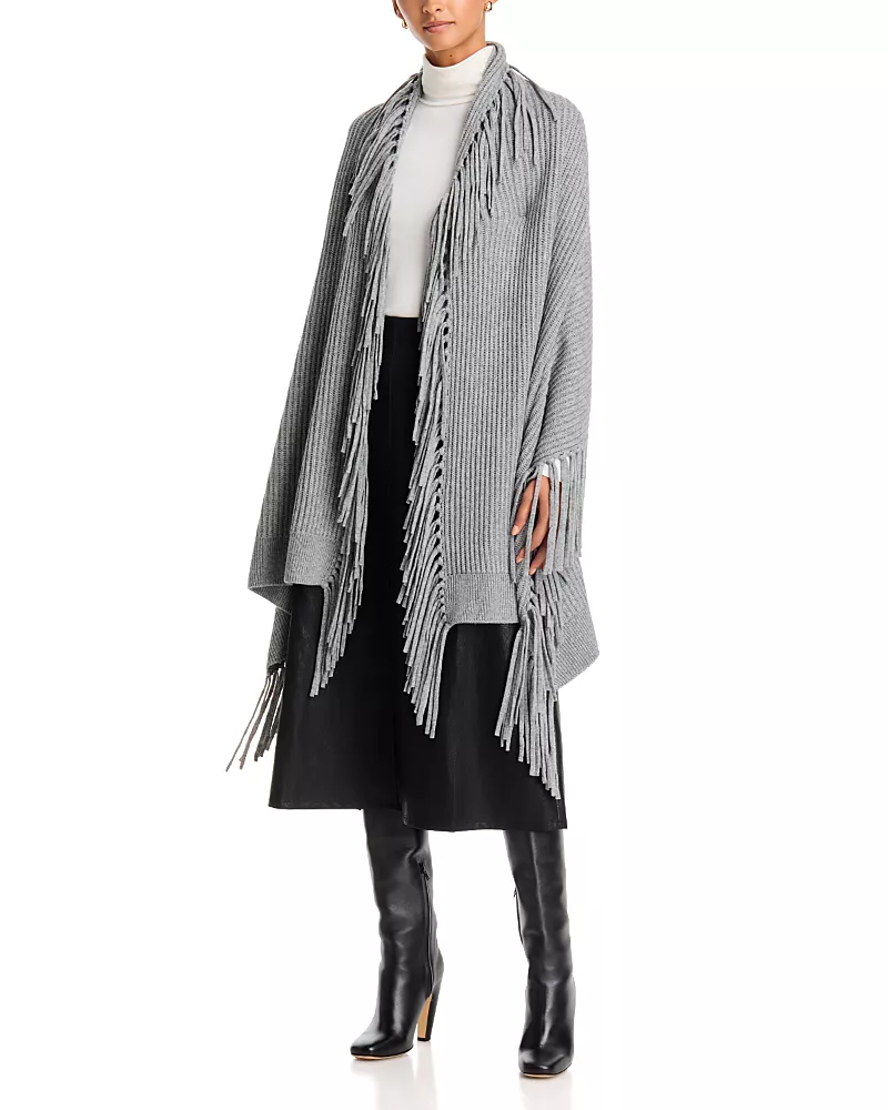 Toccin Anais Wool & Cashmere Fringe Wrap
