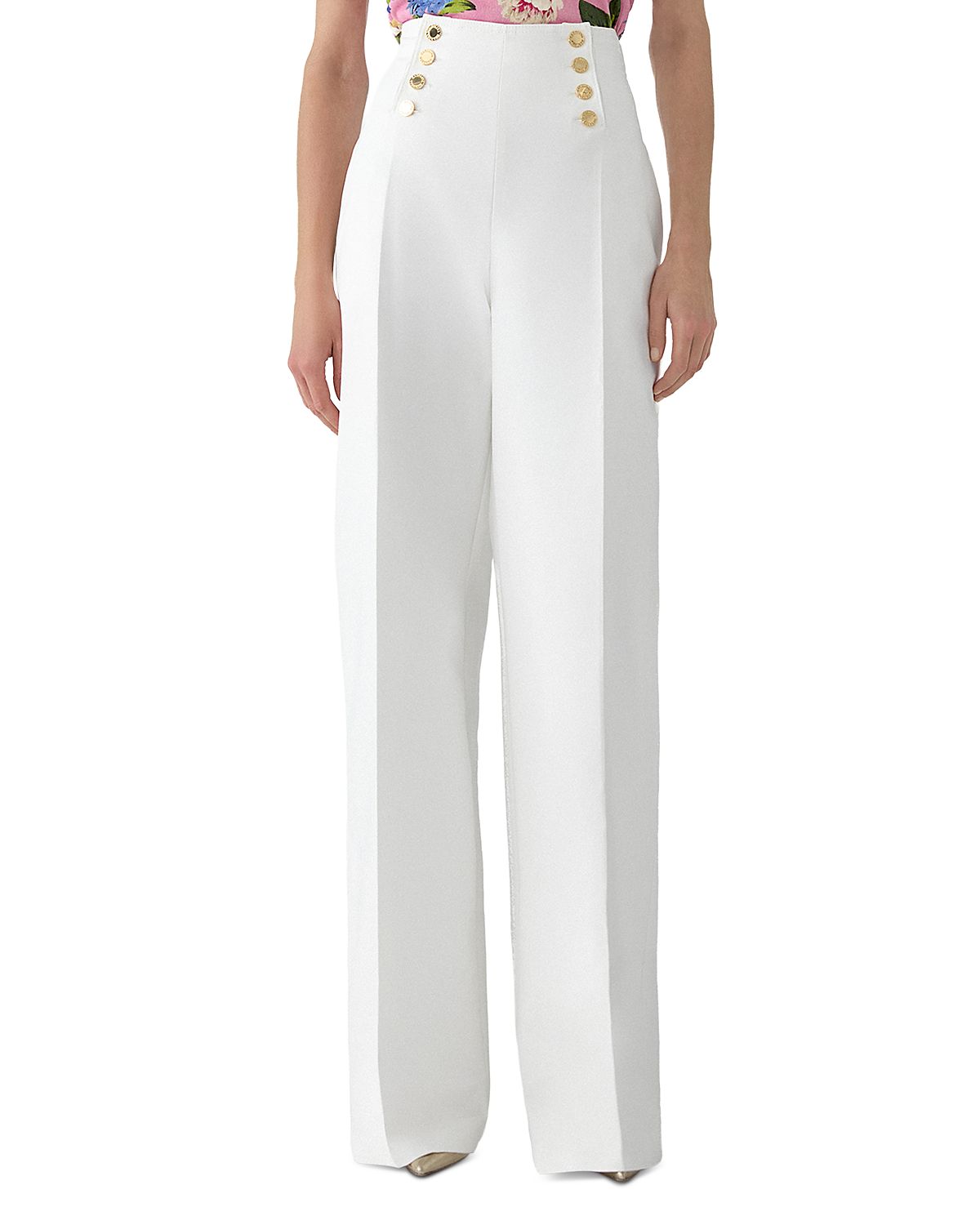 Carolina Herrera Alba High Rise Wide Leg Pants