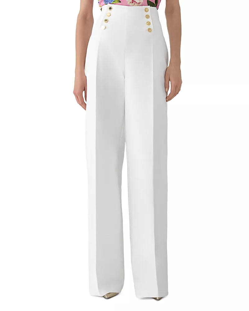 Carolina Herrera Alba High Rise Wide Leg Pants