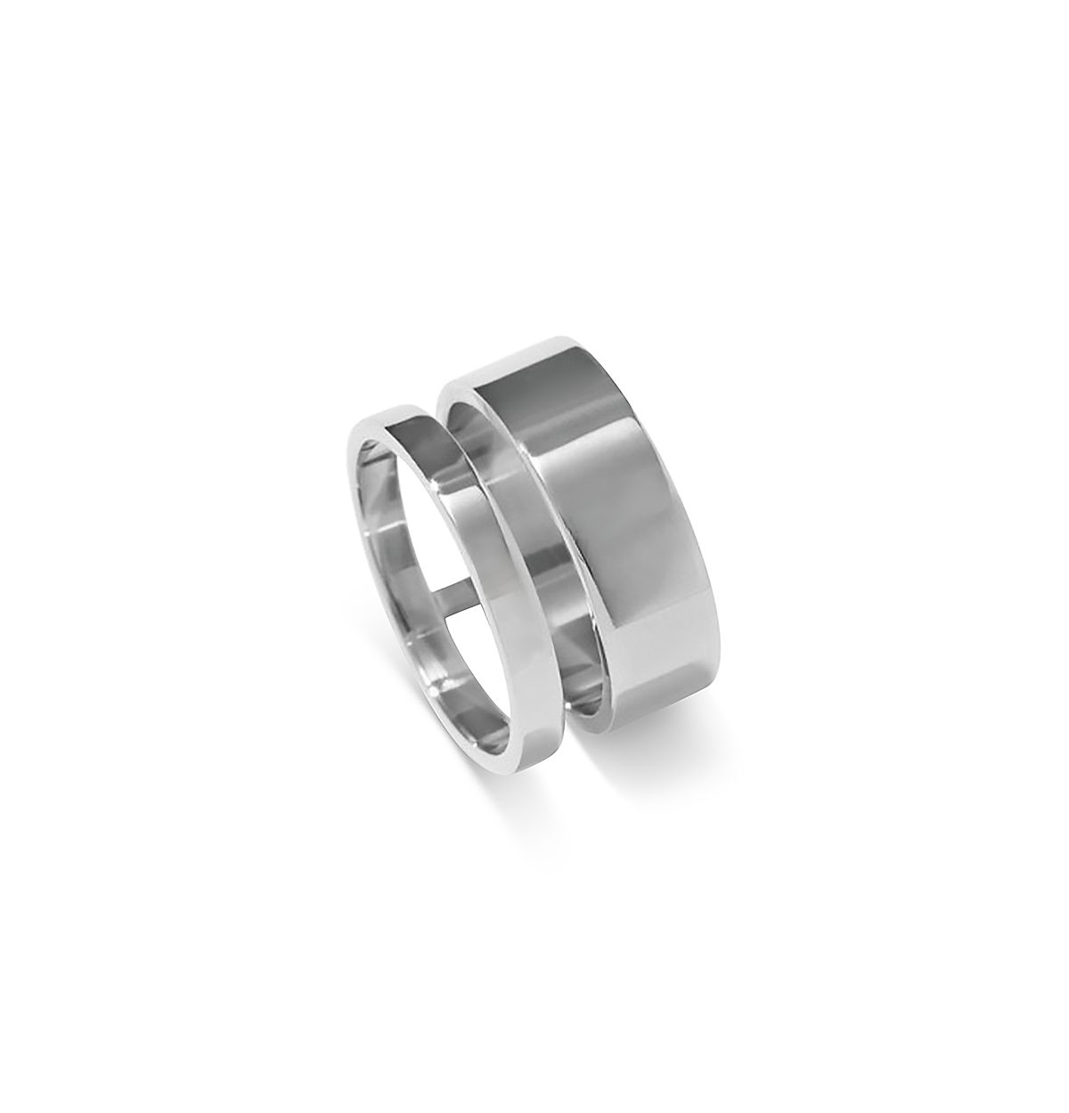 Repossi 18K White Gold Berbere Polished Double Ring