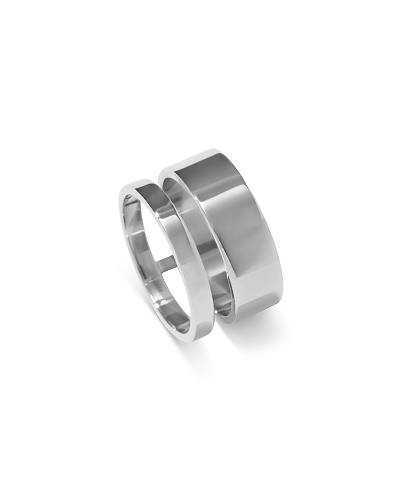Repossi 18K White Gold Berbere Polished Double Ring