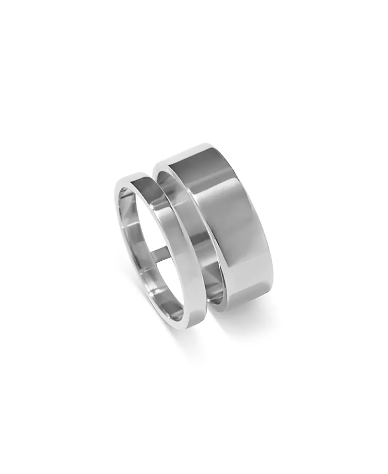 Repossi 18K White Gold Berbere Polished Double Ring