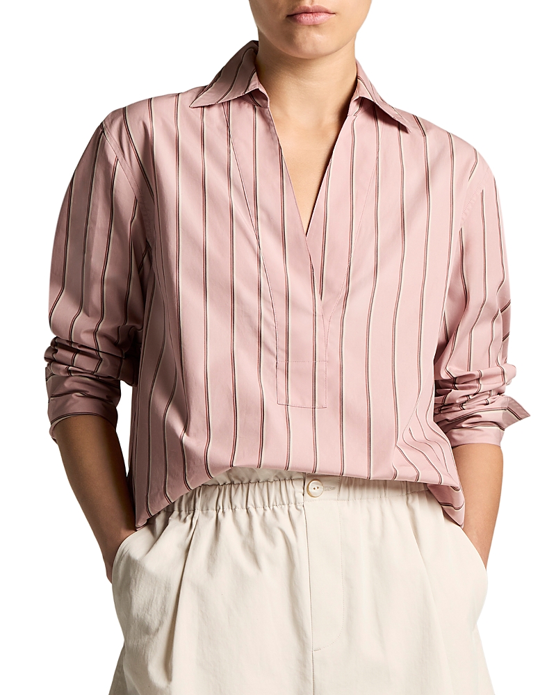 Vince Relaxed Long Sleeve Popover Shirt