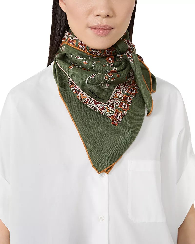 Weekend Max Mara Wkatauro Wool Cashmere & Silk Foulard