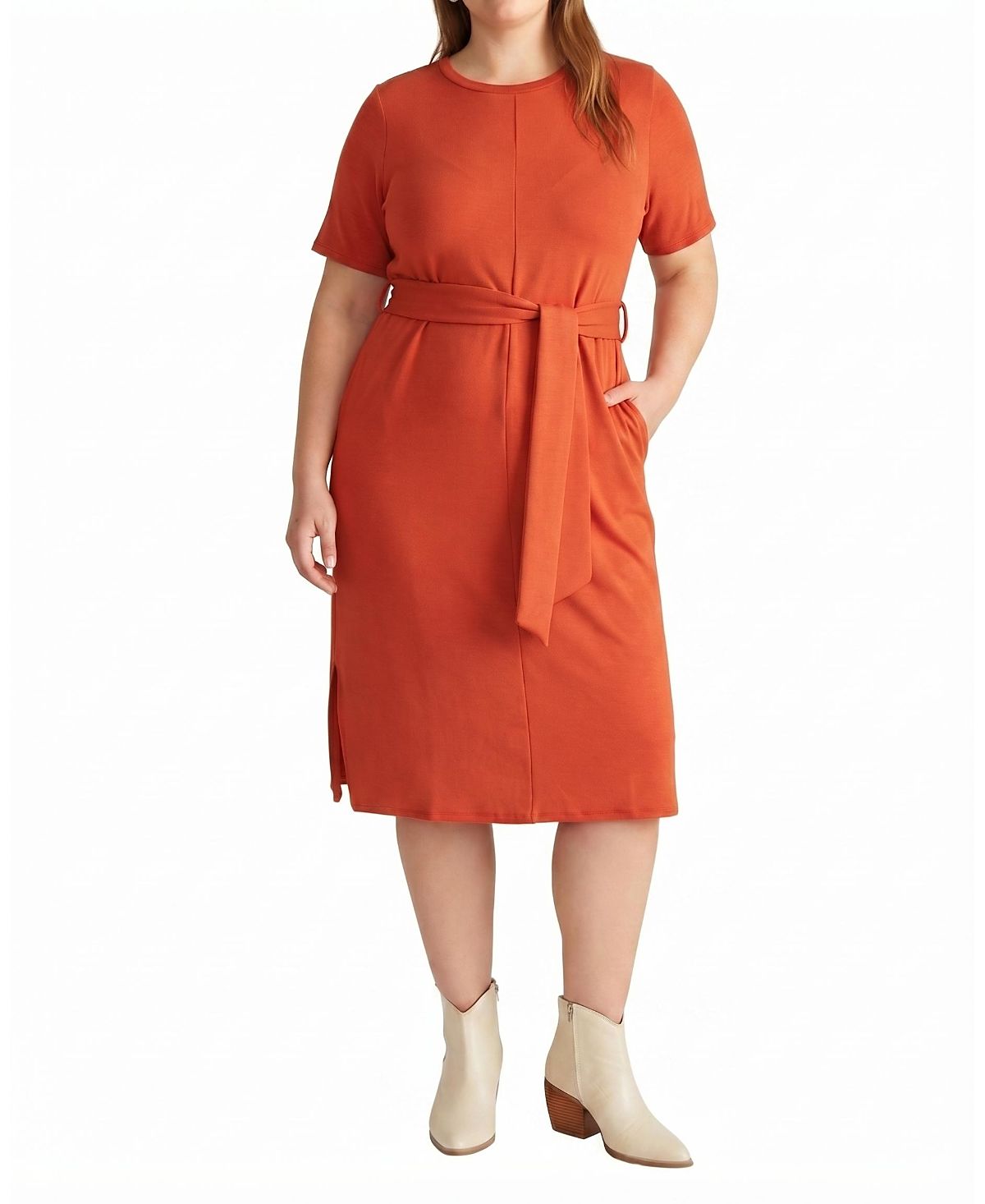 Universal Standard Women's Plus TravelKnit Belted Dress