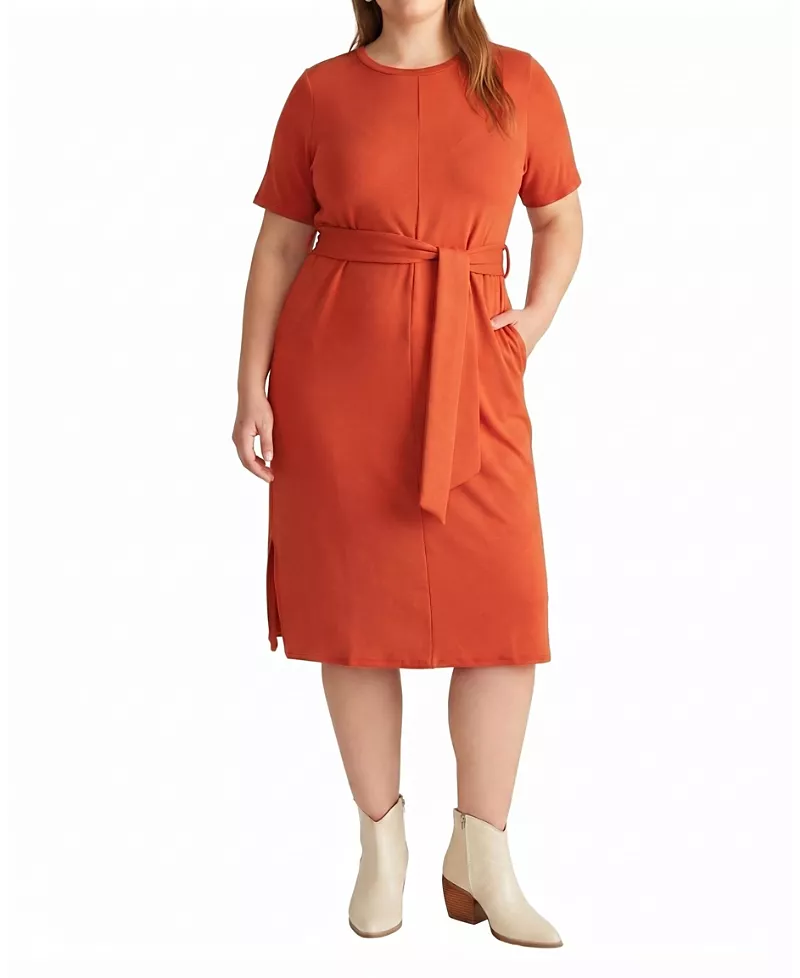 Universal Standard Women's Plus TravelKnit Belted Dress