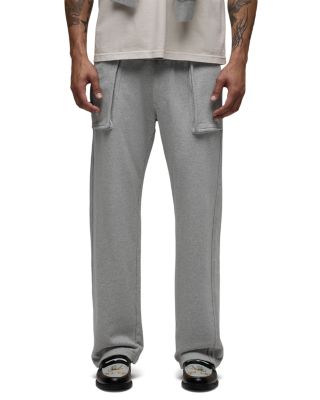 Straight Leg French Terry Cotton Blend 32" Pants