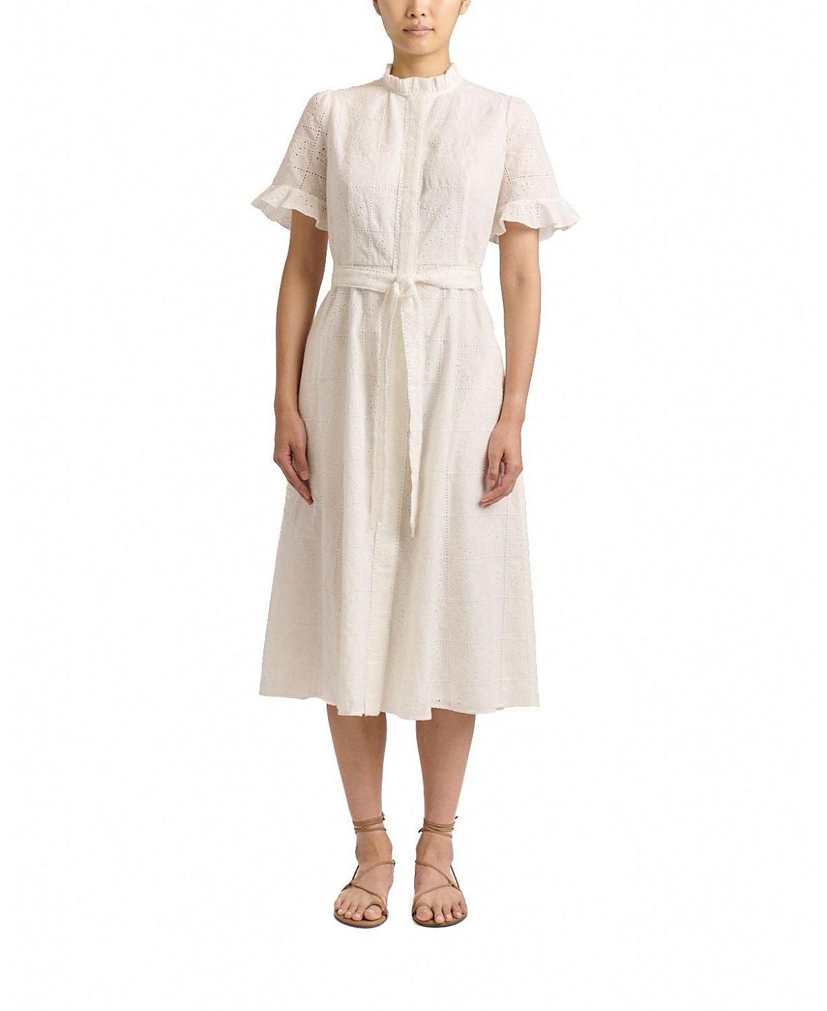 Cartolina Aria Eyelet Midi Dress