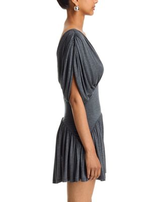 Daro V Neck Draped Sleeve Mini Dress