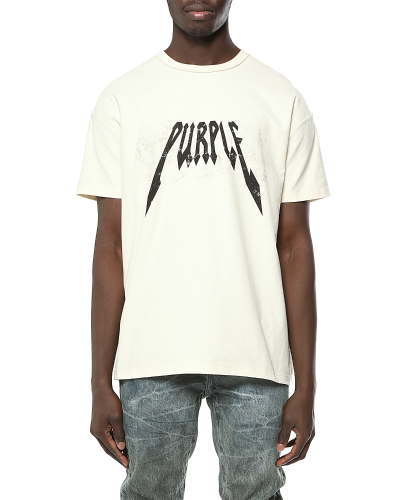 Purple Brand Inside Out Metal Logo Cotton T-Shirt