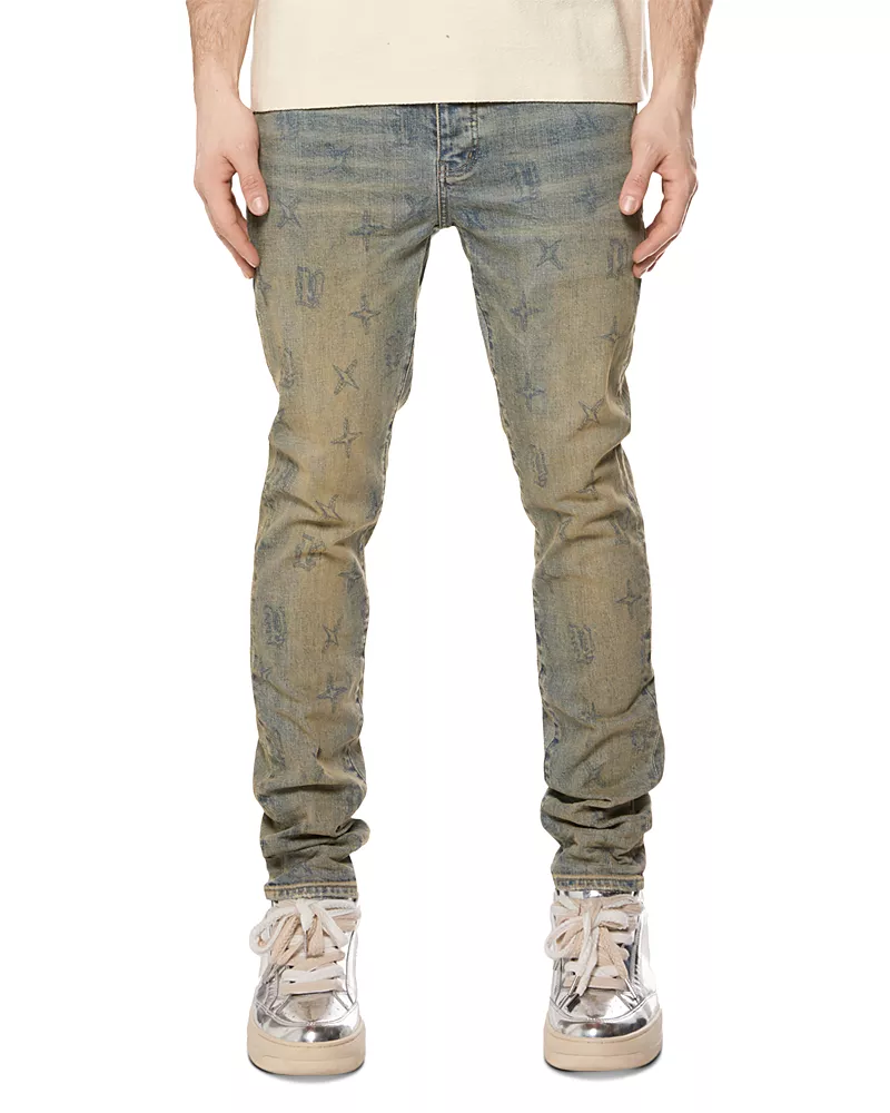 Purple Brand Gothic Wire Skinny Fit Cotton Blend 33 Jeans in Medium Indigo