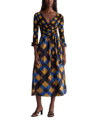 Ballerina Wrap V Neck Dress
