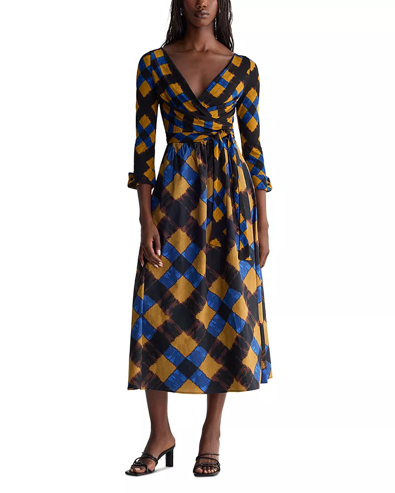 Diane von Furstenberg Ballerina Wrap V Neck Dress