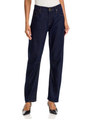 Stevie High Rise Slim Tapered Jeans in Dark Rinse