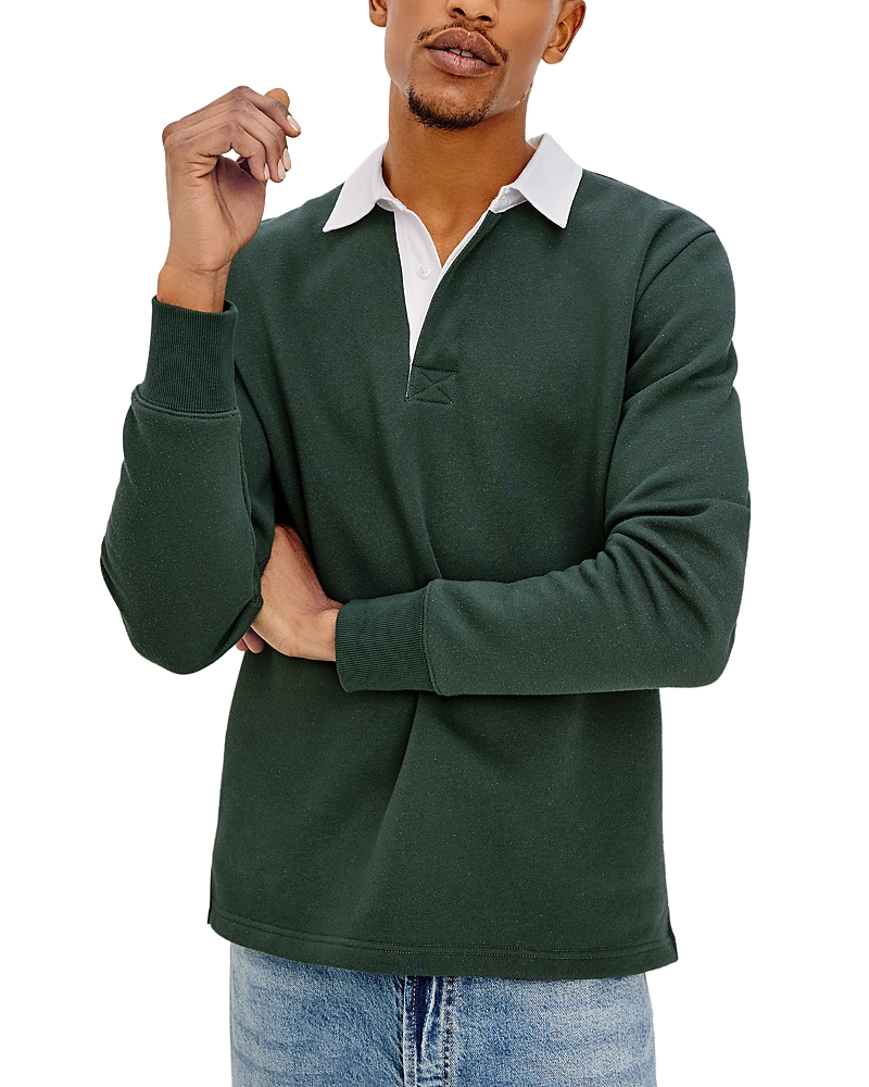 Rails Wright Relaxed Fit Solid Rugby Shirt