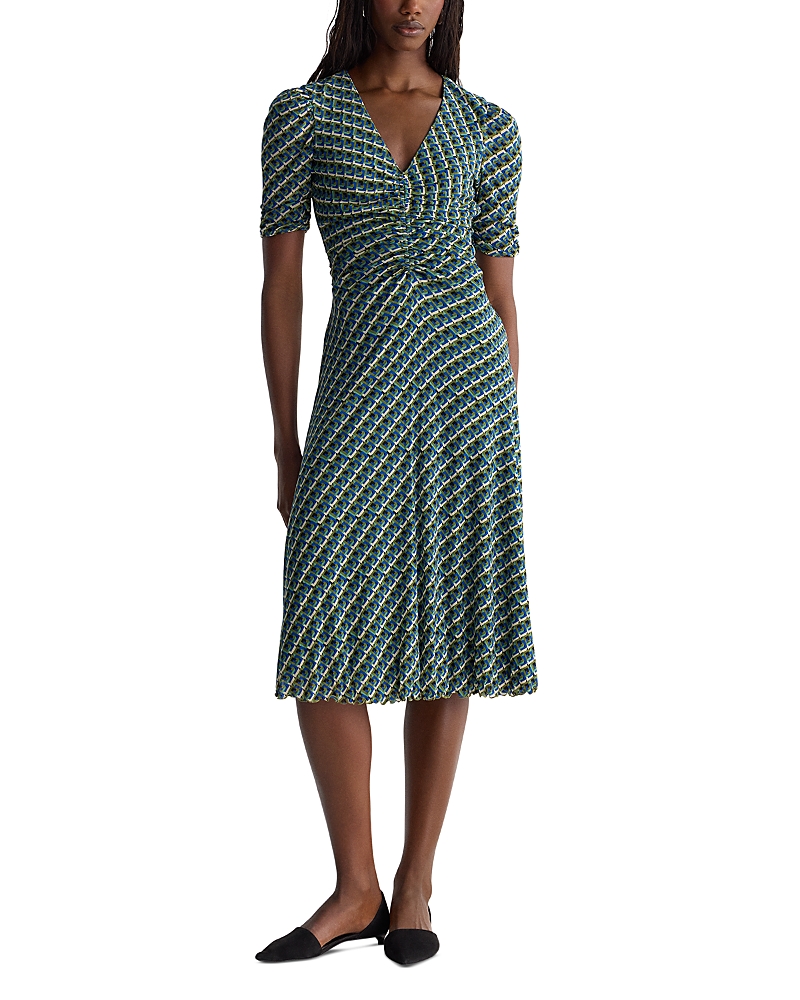Diane von Furstenberg Koren Reversible V Neck Short Sleeve Dress
