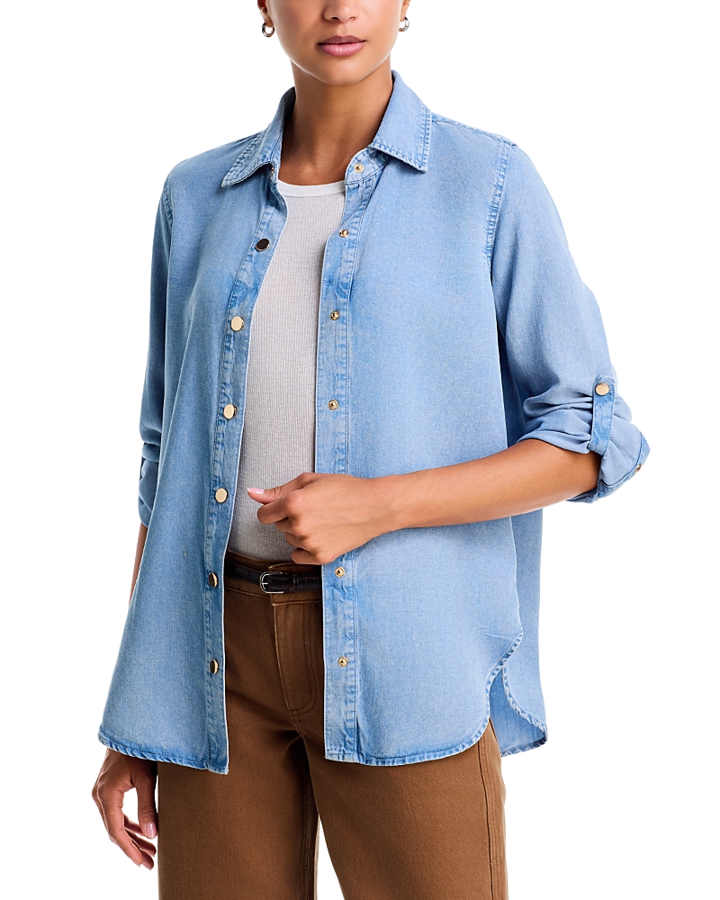 Generation Love Gillian Denim Button Up Shirt in Light Blue