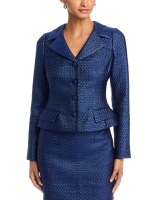 Shimmer Basket Weave Jacquard Blazer