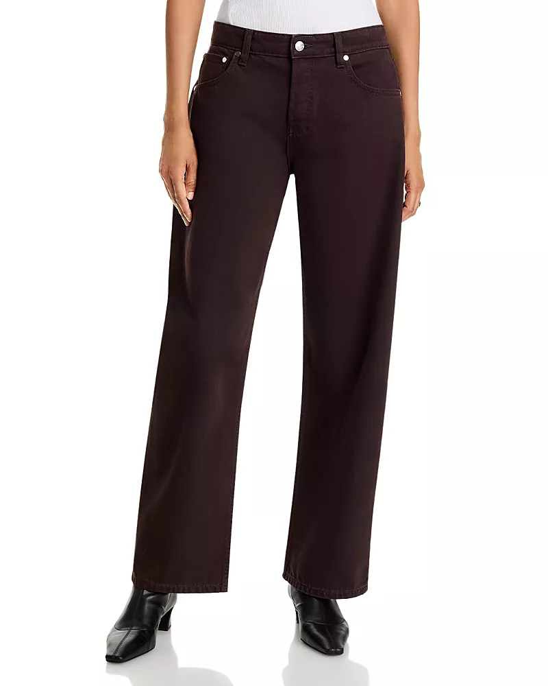 Eb Denim Shifter Bowed High Rise Barrel Jeans in Grizzly