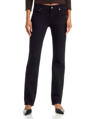 Lennon Slim Cigarette Low Rise Jeans in Noir