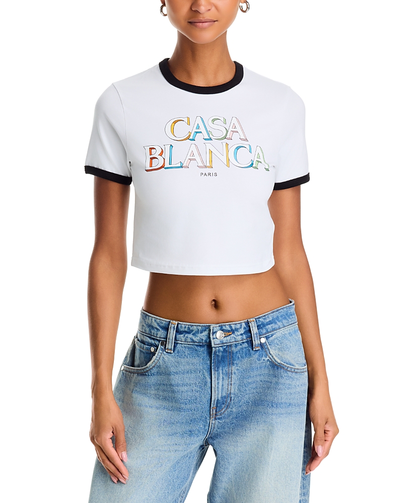 Casablanca Pima Jersey Crewneck T Shirt