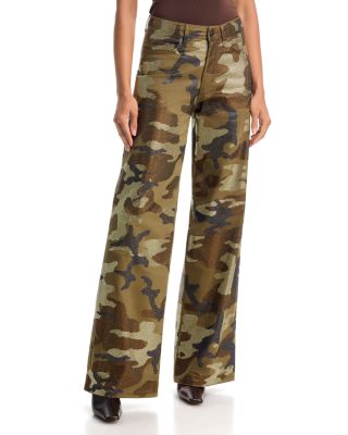 Blakely High Rise Straight Jeans in Camo Crystals