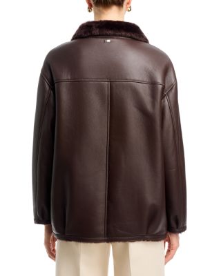 Classic Shearling Zip Front Jacket - thumbnail 4