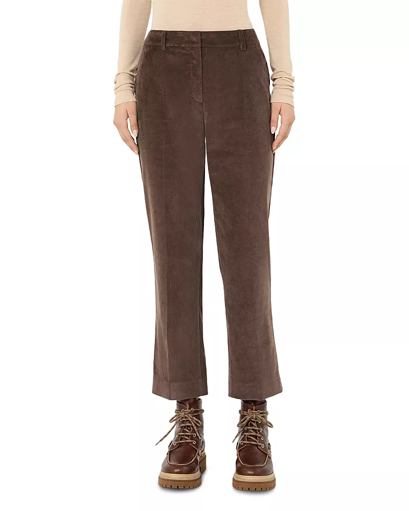 Weekend Max Mara Wkdmarruca Stretch Cotton Velvet Cropped Trousers