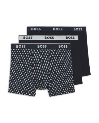 Cotton Blend Logo Boxer Briefs, Pack of 3