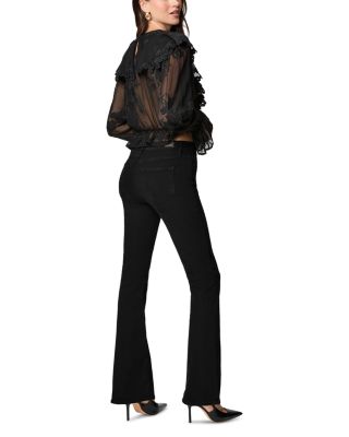 High Rise Laurel Canyon Jeans in Black Shadow - thumbnail 3