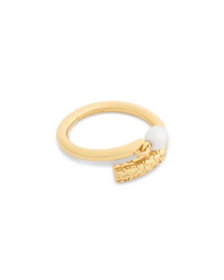 Iconic Imitation Pearl Signature C Ring