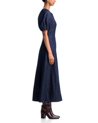 Piper Cotton Split Neck Midi Dress - thumbnail 5