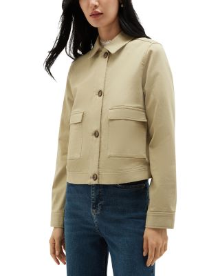 Manon Cotton Blend Button Front Jacket