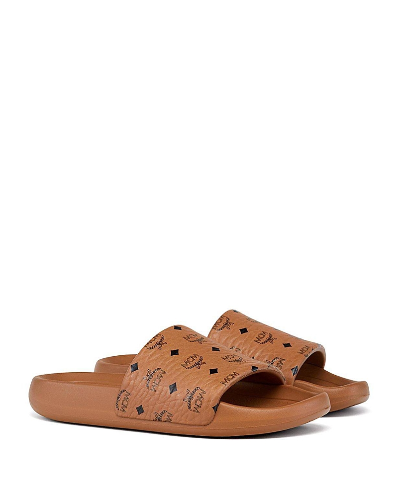 Mcm Women's Monogram Print Rubber Slides