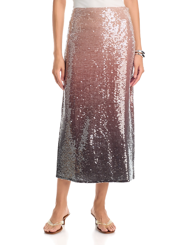 Line & Dot Mirage Sequin Midi Skirt