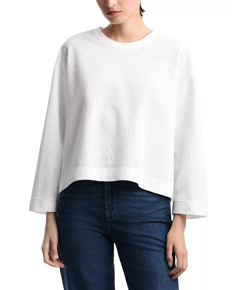 Emporio Armani Chevron Jacquard Jersey Sweater
