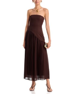 aqua brown dress Strapless Curved Seam Maxi - Exclusive - edition collaborations with your custom prom suits REVOLVE | Dresses | Color:Turquoise Blue