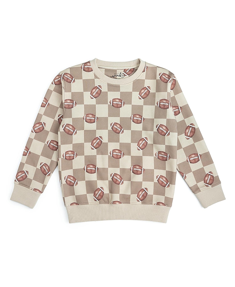 Sweet Wink Boys' Football Checkered Sweatshirt - Little Kid, Big Kid