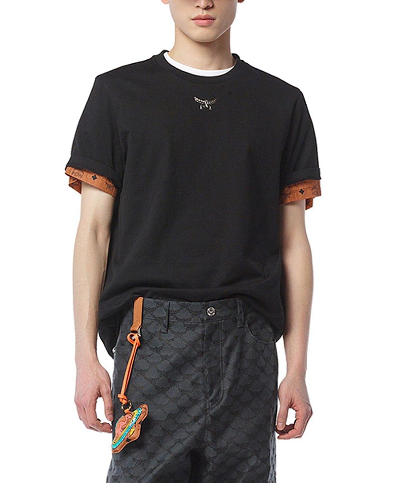 Mcm Essential Logo Print T-shirt in Organic Cotton