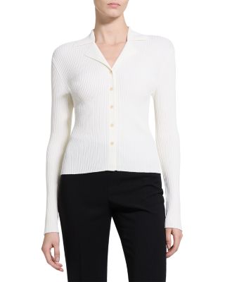 Rib Knit Slim Fit Cardigan Sweater
