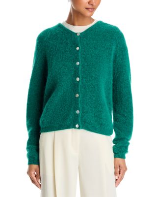 Round Neck Buttoned Ball Cardigan