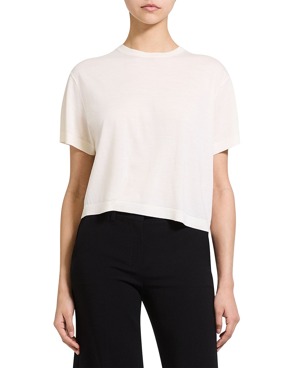 Theory Regal Me Boxy Wool Tee