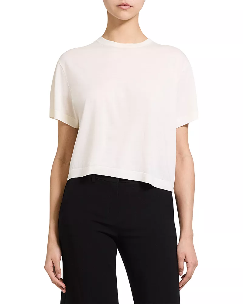 Theory Regal Me Boxy Wool Tee